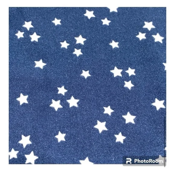 🔥NOBO Blue with White Star Cropped / Spaghetti Strap Racerback Tank Top - Picture 5 of 5